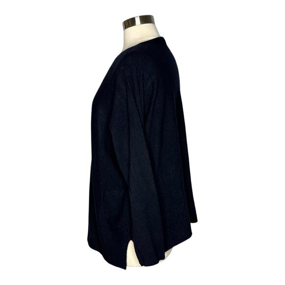 Venti6 Black Oversized Rhinestone Skull Lightweight Sweater One Size - Picture 4 of 6